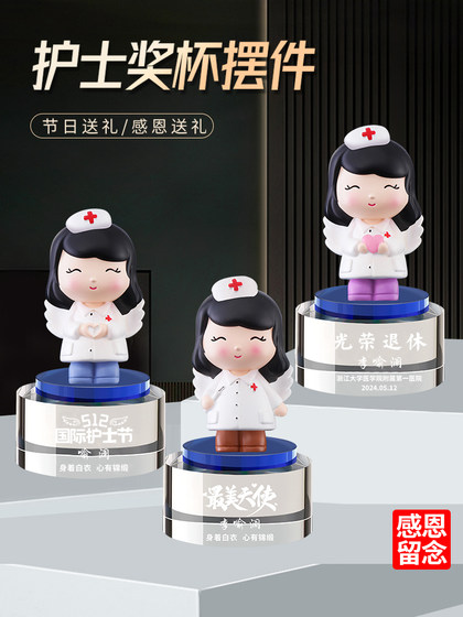 Thank You to the White-Coated Angels, Retired Nurse's Day Ornaments, Souvenirs for Doctors, Commemorative Awards, Annual Meeting Creative Gifts