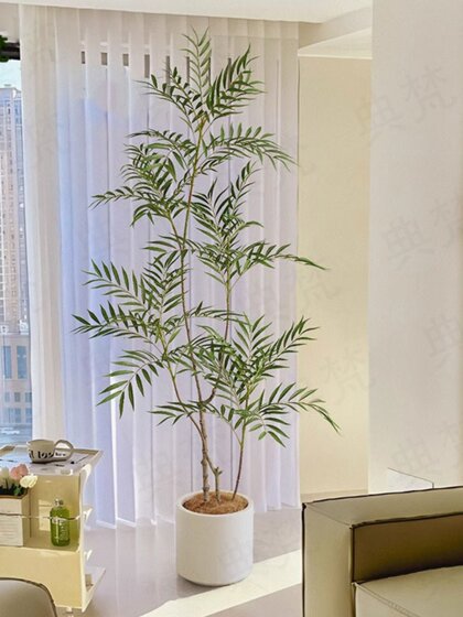Top Ten Benefits of Artificial Green Plants: High-End Light Luxury Artificial Green Plants, Indoor Large-Scale Simulated Trees, Floor-Standing Bonsai Decoration