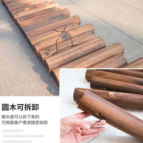 Anticorrosion Wood Fence Garden Fence Flower Bed Outdoor Courtyard Fence Outdoor Guardrail Indoor Balcony Decoration Small Wooden Stakes