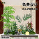 Simulated green plant landscaping indoor artificial tree decoration under the stairs, bionic plant landscaping combination clothing store window view