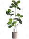 Artificial Plant Ficus Lyrata Floor-Standing Potted Plant, Large Indoor Faux Green Plant Decoration, Living Room Light Luxury Decorative Flower Artificial Tree
