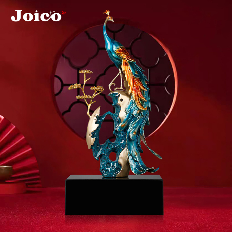 Joico Official Decorative Copper Peacock Wedding Gift New Chinese Style Creative Living Room Entrance Office Decoration