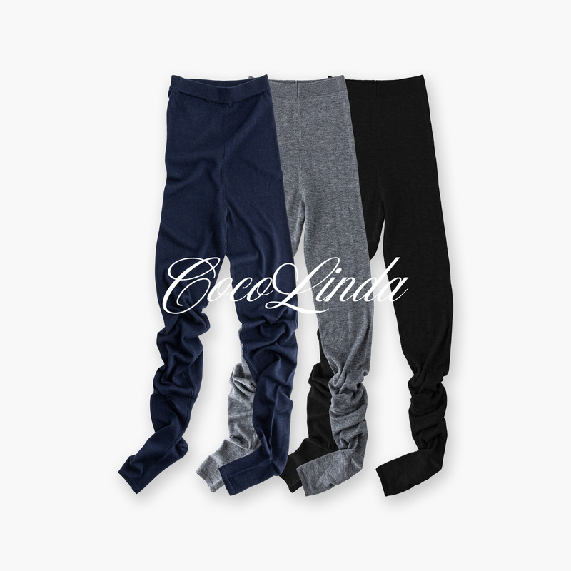 Cocolinda |   Wool Blend High-Quality High-Elasticity Slimming High-Waisted Outerwear Leggings P6385