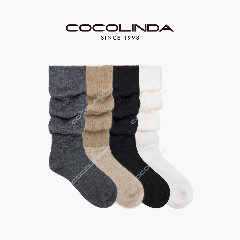 Cocolinda | 【Inspiration Matching】 |   Wool Blend Slouch Socks (Set of Four Colors) M86