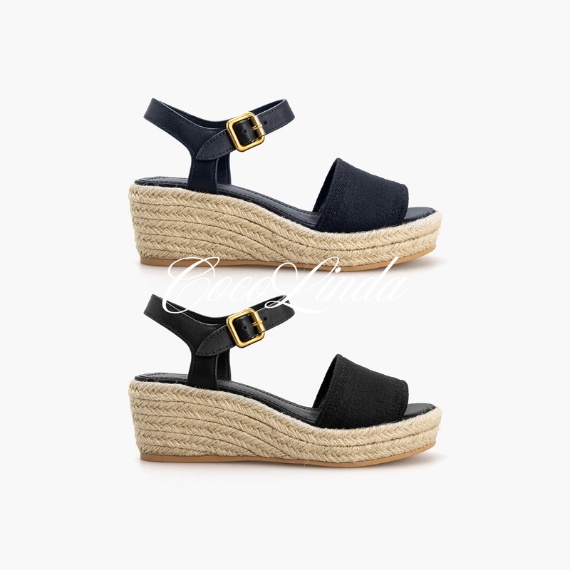 Cocolinda | Sheepskin Woven High-Quality One-Strap Waterproof Platform Thick-Soled Wedge Heel 5cm Sandals X6164 Cocolinda | Sheepskin Woven High-Quality One-Strap Waterproof Platform Thick-Soled Wedge Heel 5cm Sandals X6164