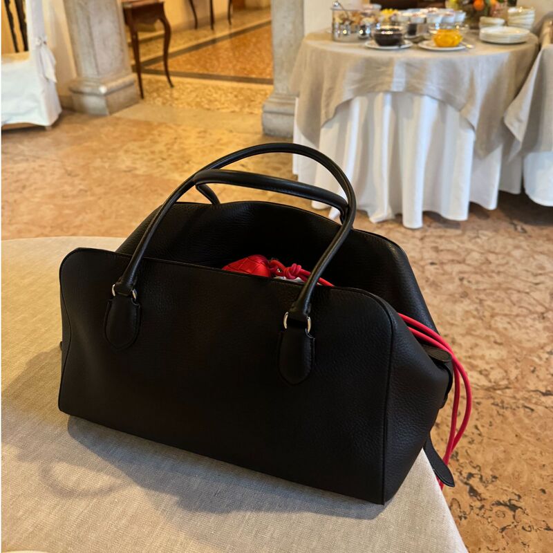 Cocolinda Row【Zipper Bag】Four Seasons Leather Practical High-End Large Tote Bag B2531
