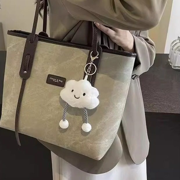 韓国風のおしゃれな大容量多機能バッグ、女性用、秋冬新作レトロカジュアルトートバッグ、通勤用、大きな脇下バッグ