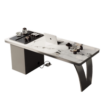 Slate light luxury modern minimalist tea table and chair combination small apartment balcony kung fu simple tea table 2024 new high-end