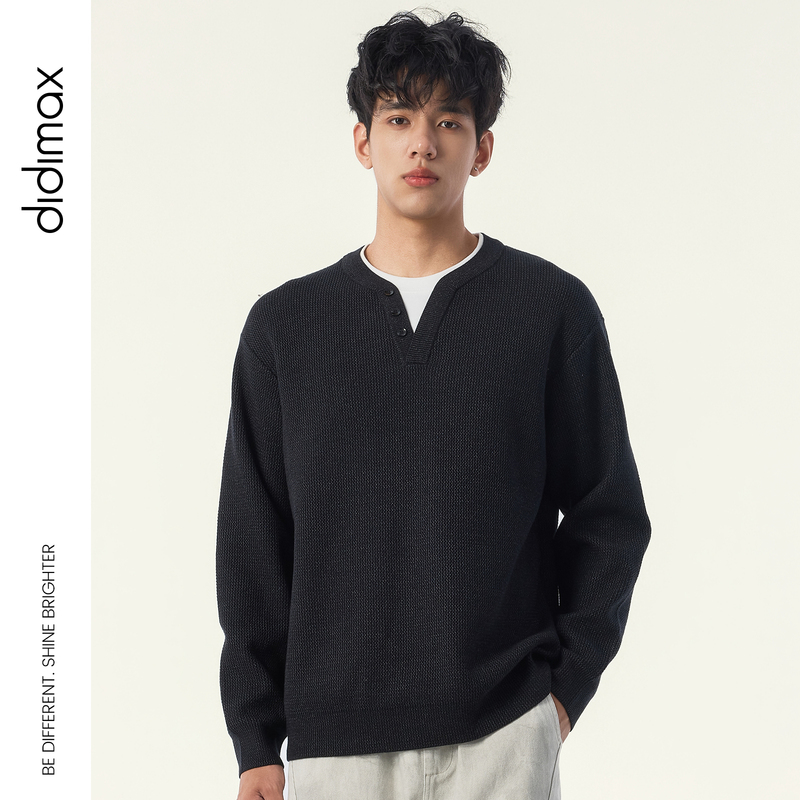 Didimax Fake Two-Piece Layered Knit Sweater Autumn and Winter New Men's Base Layer Lyocell Top W20944 Didimax Fake Two-Piece Layered Knit Sweater Autumn and Winter New Men's Base Layer Lyocell Top W20944