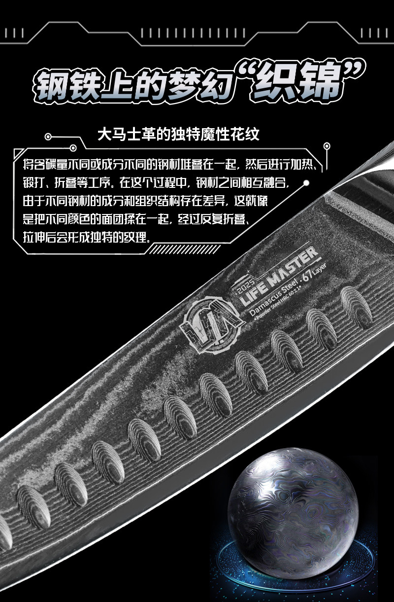 安享好物 安享A级多用刀-朗马大马士革三德刀  