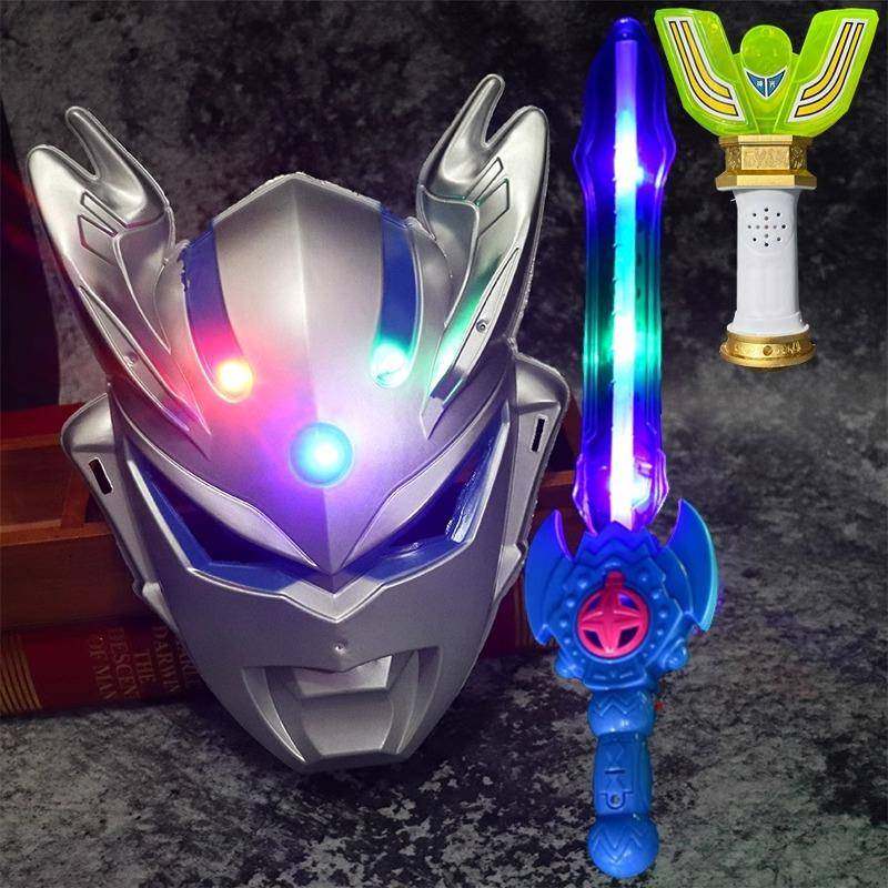 Ultraman Mask Zero Digimon Ultraman Orb Cartoon Non-Toxic Children's Day Performance Light-Up Toy for Boys