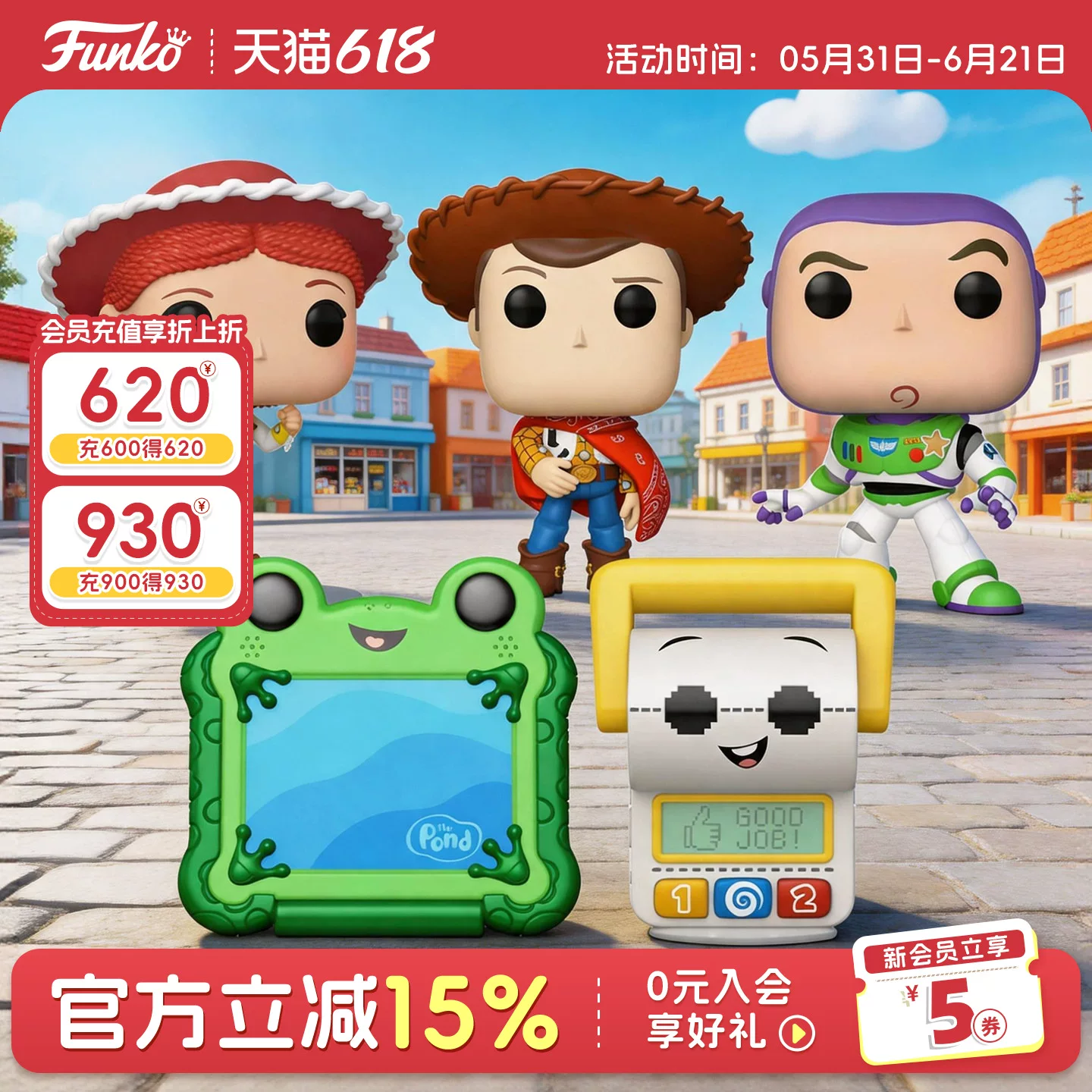 Фанко POP Toy Story 5 Вуди Трис Базз Лайтеер переферийная модель украшения кукла подарок