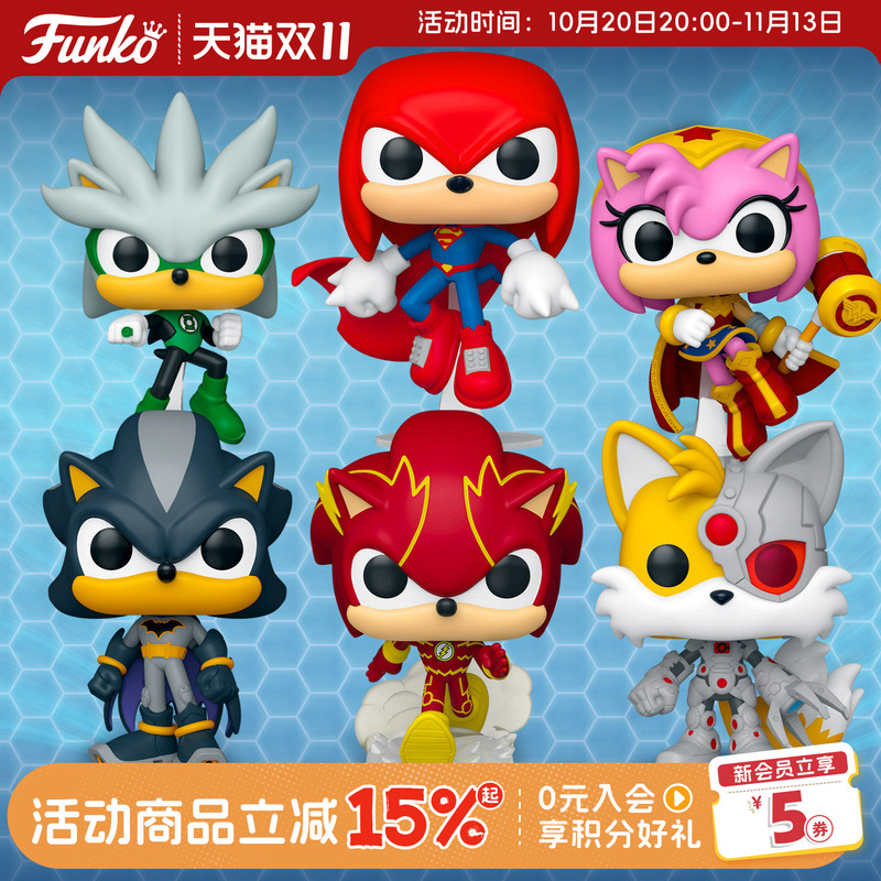 Funko Sonic & Dc Heroes Collaboration Sonic Tails Merchandise Figure Trendy Toy Gift