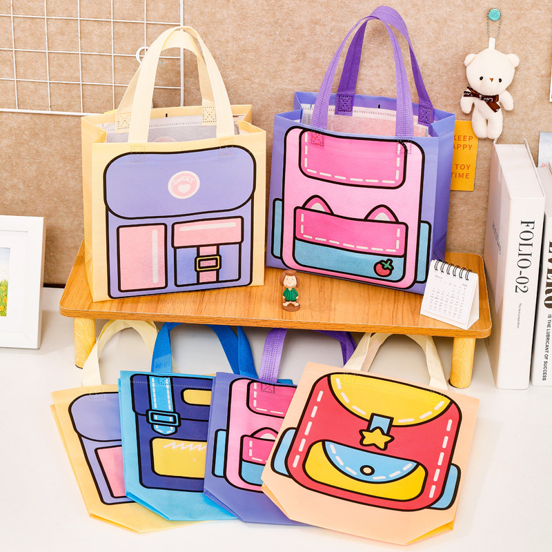 Children's Holiday Gift Bag Dopamine Tote Bag Student Non-Woven Storage Bag Cartoon Birthday Gift Bag Children's Holiday Gift Bag Dopamine Tote Bag Student Non-Woven Storage Bag Cartoon Birthday Gift Bag
