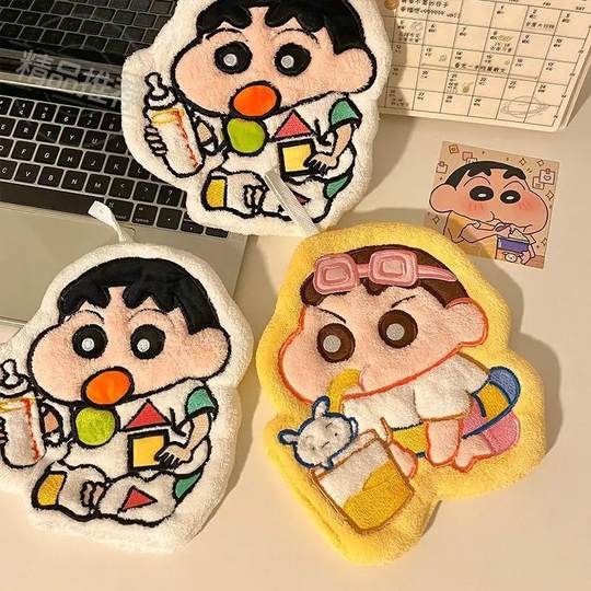 可爱蜡笔小新擦手巾挂式超强吸水速干毛巾卫生间加厚手帕厨房