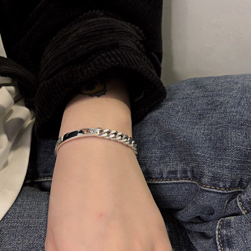 Heavy Industry Tank Cuban Chain Bracelet Women's Retro Casual Personality Niche Temperament Chain Bracelet