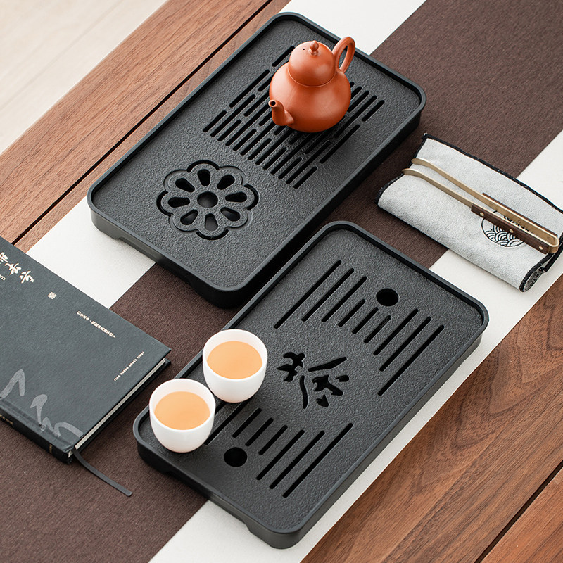 Маленький чайный поднос, бытовой чайный поднос, гостиная, высококачественный имитационный морской чайный сервиз Wujinshi tea, маленький чайный столик с сухим завариванием, дренажный меламин