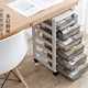 Office combination drawer storage cabinet desktop file cabinet with pulley transparent storage cabinet plastic cabinet