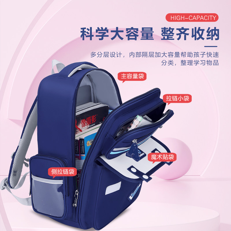 New Schoolbags for Children in Grades 1-3-6, Boys and Girls, Primary School Students in Grades 1, 2, 3 to 6, Lightweight British Style, Large Capacity, Burden-Reducing, 6-9-12 Years Old Backpacks