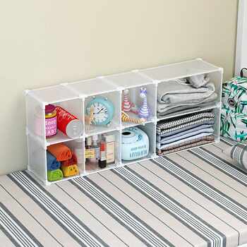 Wardrobe storage layered partition free combination classification storage and sorting partition household plastic assembly rack