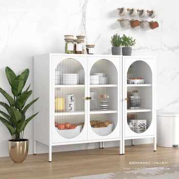 Nordic style steel dining side cabinet porch cabinet simple living room storage foyer cabinet home kitchen wrought iron storage cabinet