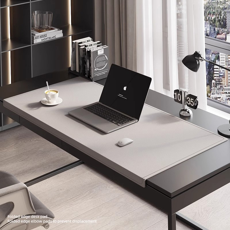 Foldable Desk Mat, Office Laptop Desk Mat, Mouse Pad, Business Writing Desk Tablecloth, Wrist Protector, Extra Large Leather
