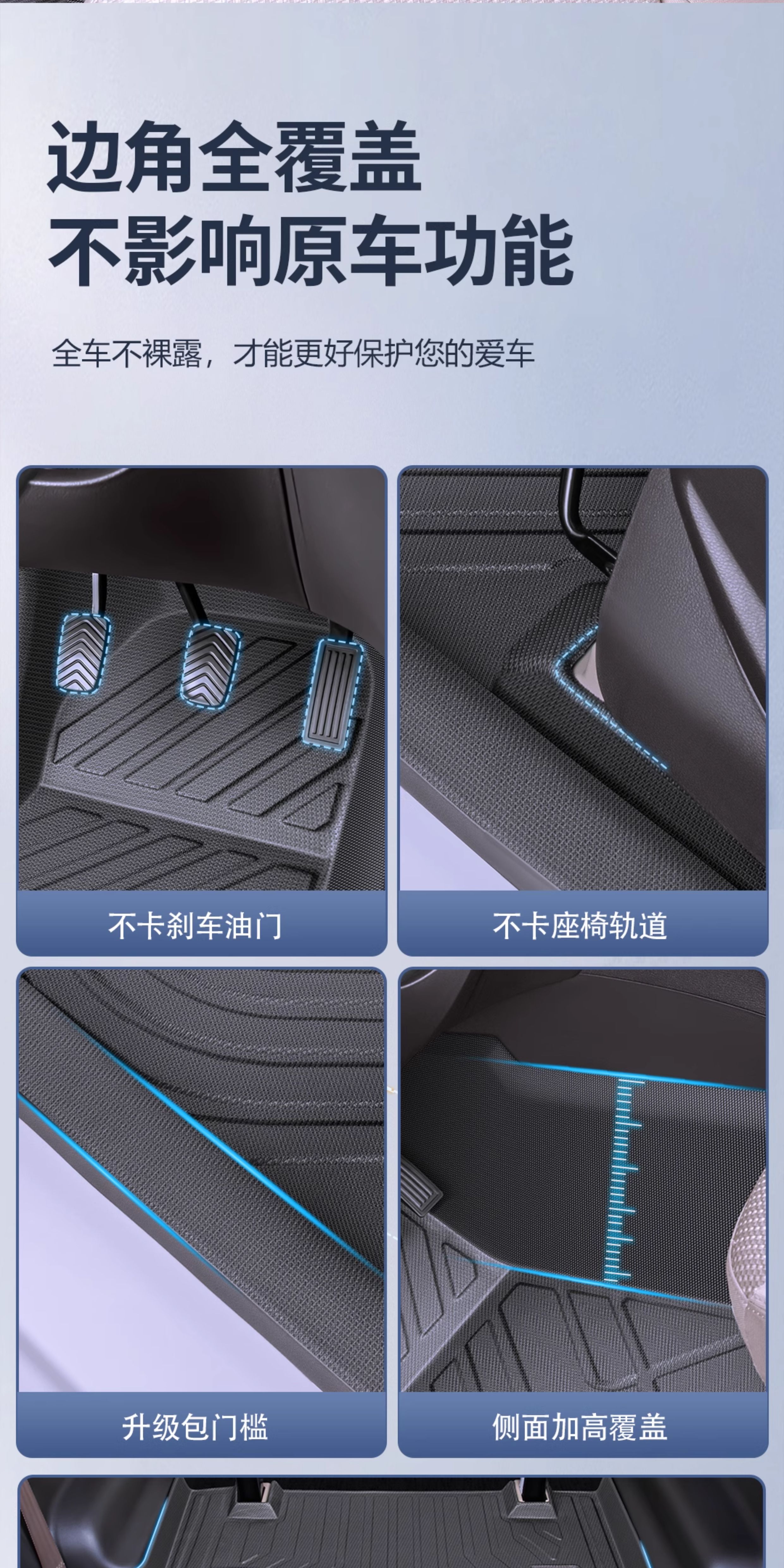 Suitable for Wuling Hongguang S, full-coverage 7-seater 5V original factory driver's side TPE carpet modification accessories