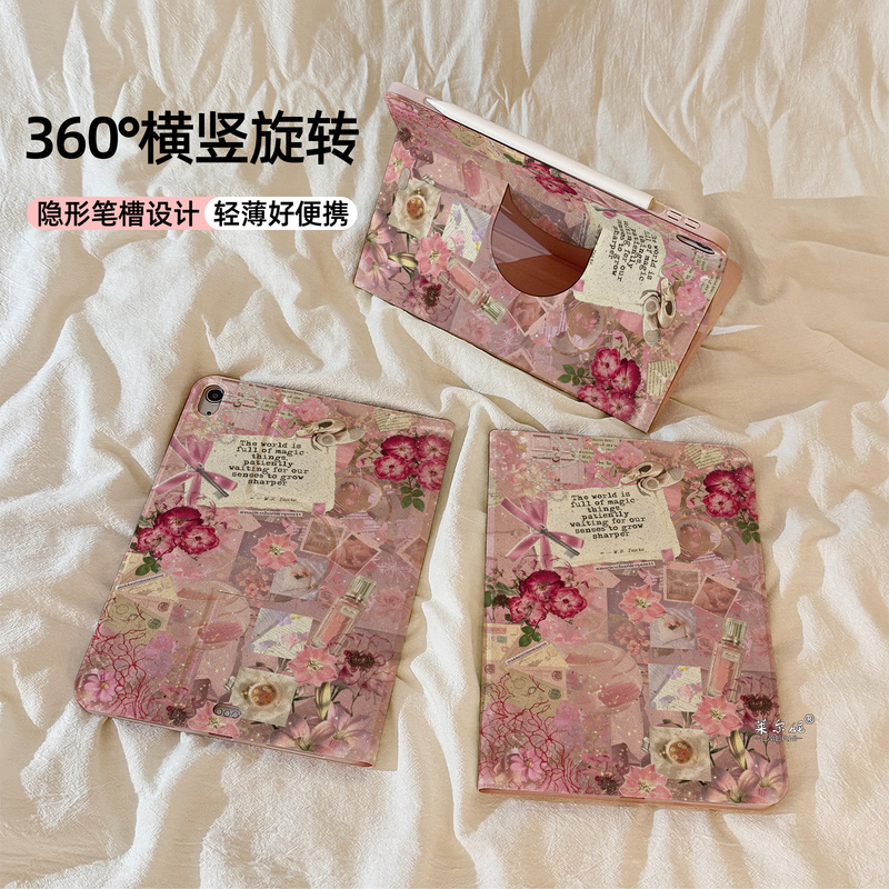 Pink Flower-Themed Protective Case for iPad 11, 2026 New Model, Air 5/6, Anti-Drop, Pro 13, No Pen Slot, 10.9 Tablet, Mini 7, Soft Case, 10Th Generation, 360-Degree Rotating, Cute Design for Women Pink Flower-Themed Protective Case for iPad 11, 2026 New Model, Air 5/6, Anti-Drop, Pro 13, No Pen Slot, 10.9 Tablet, Mini 7, Soft Case, 10Th Generation, 360-Degree Rotating, Cute Design for Women