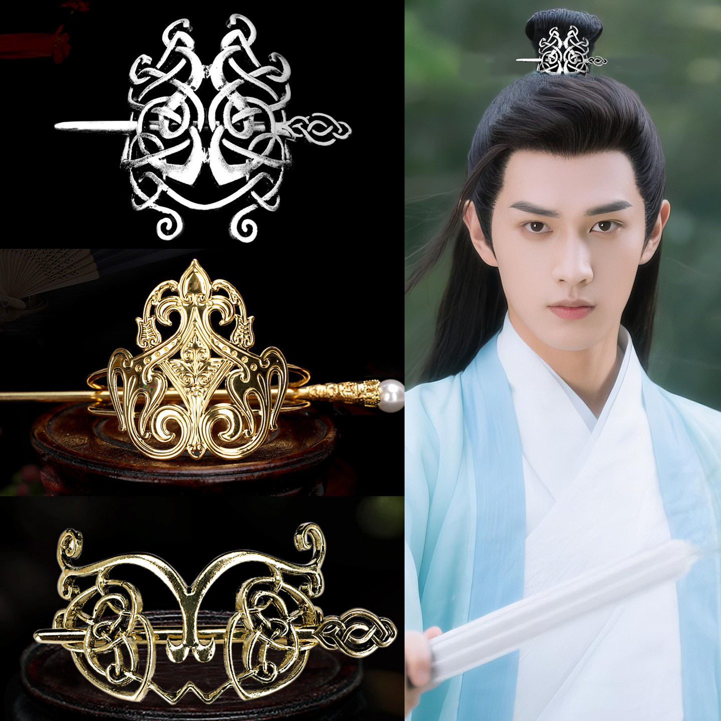 男士汉服发冠怎么选?这组“真香”组合让我彻底沦陷!_其它假发_淘宝美妆网