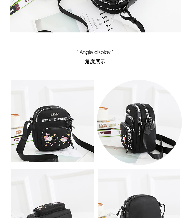 Điện thoại di động túi nhỏ nữ 2019 hè mới túi vải thêu thời trang hoang dã thêu vai mini Messenger - Túi điện thoại túi kẹp nách nữ