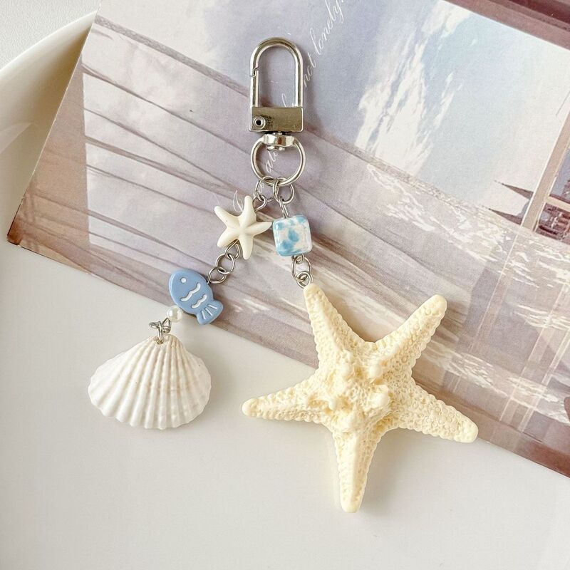 [Ocean Series] Ocean Shell Starfish Keychain Pendant School Bag Pendant Mobile Phone Chain Island Style Pendant