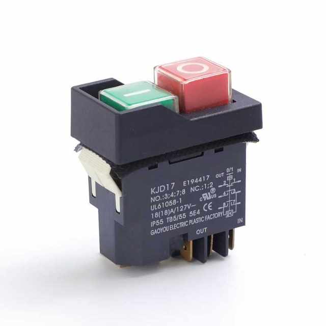 Electromagnetic switch KJD17 B1-2 switch with brake cable 6 pins 220v 127V outlet for power tools