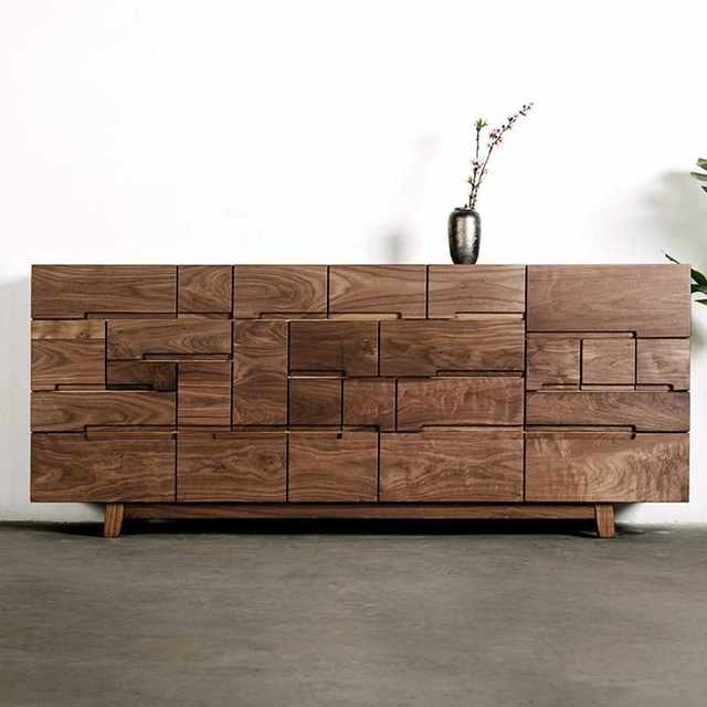 North American black walnut side cabinet chest of cabinet storage cabinet nine chest of cabinet Japanese style cabinet Nordic white oak display side cabinet
