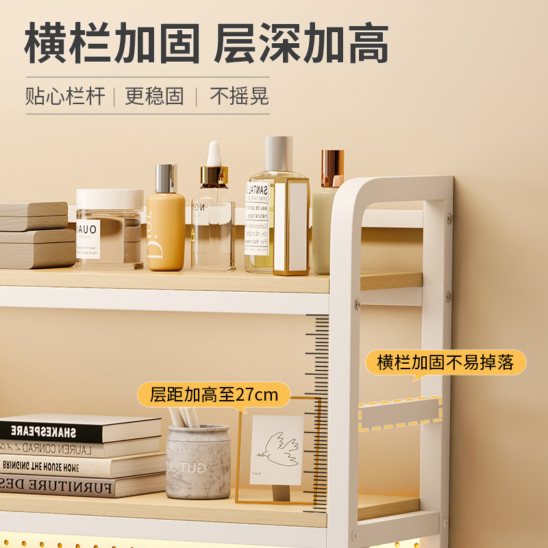 Desktop storage shelf Student desk storage bookshelf Dormitory office desk multi-function hole board tidying shelf