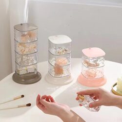 대용량 회전 화장품 먼지 퍼프 박스 학생 데스크탑 화장품 면화 뷰티 에그 보석 보석 보관소
