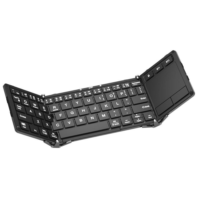 Bow Premium Bluetooth Wireless Folding Keyboard and Mouse Set, Universal for Mobile Phones and Laptops, Silent and Portable for Typing