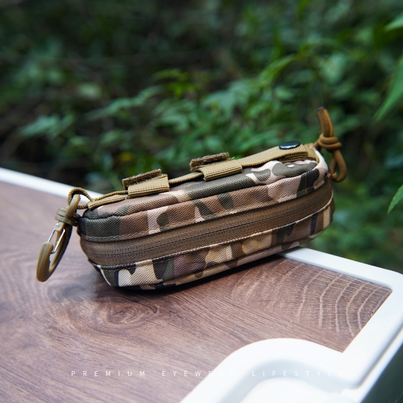 Clip-On Glasses Case Protective Cover Glasses Bag Anti-Pressure Portable Glasses Pouch Sun Tactical Outdoor Glasses Case for Men and Women