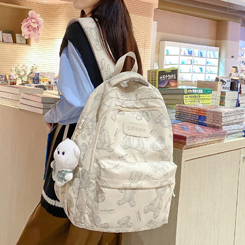 初中生书包女大容量高中生ins原宿背包大学生休闲男生反光双肩包