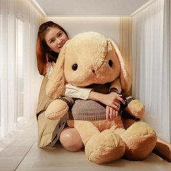 Large Rabbit Plush Toy Lop-Eared Rabbit Doll Stuffed Animal Plush Toy Sleeping Pillow Birthday Gift for Girls