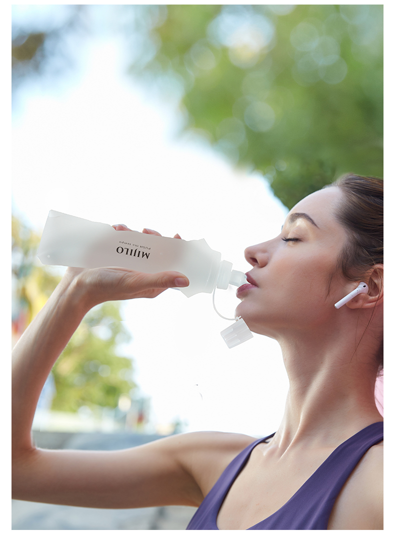 mijilo Sportflasche Outdoor Soft Faltbare Trail Running Tasche Marathon Tragbarer Wasserbecher_voghion.com
