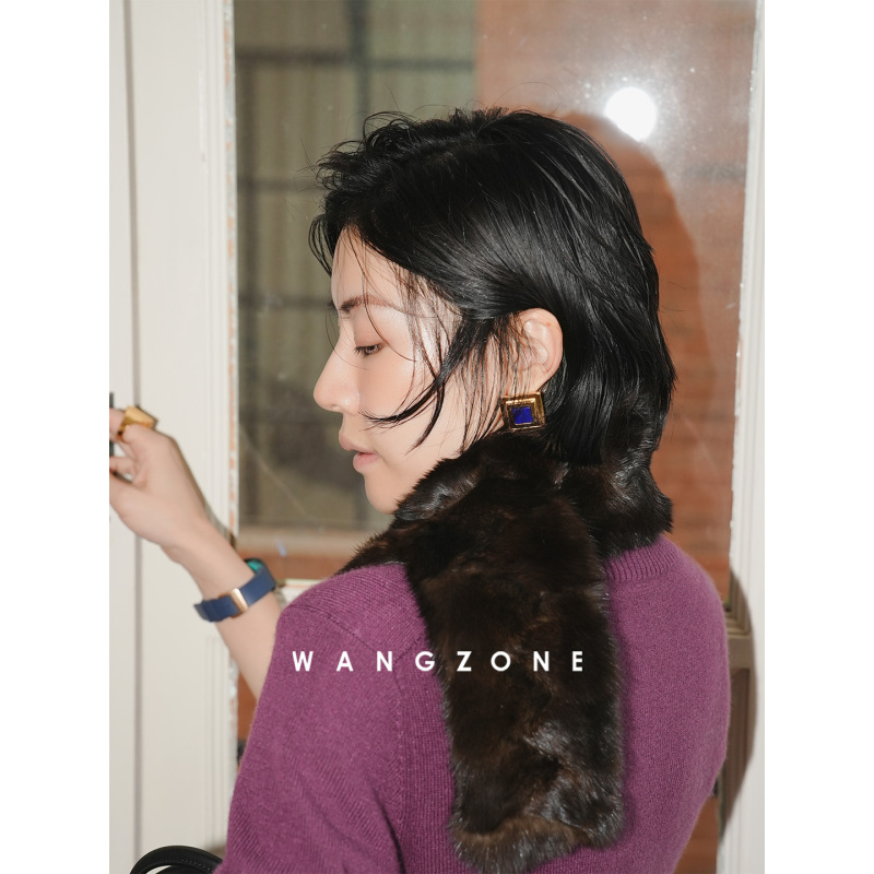 Wang Zone|Russian Sable Vintage Old Money Style High-End Fur Neck Scarf Wang Zone|Russian Sable Vintage Old Money Style High-End Fur Neck Scarf