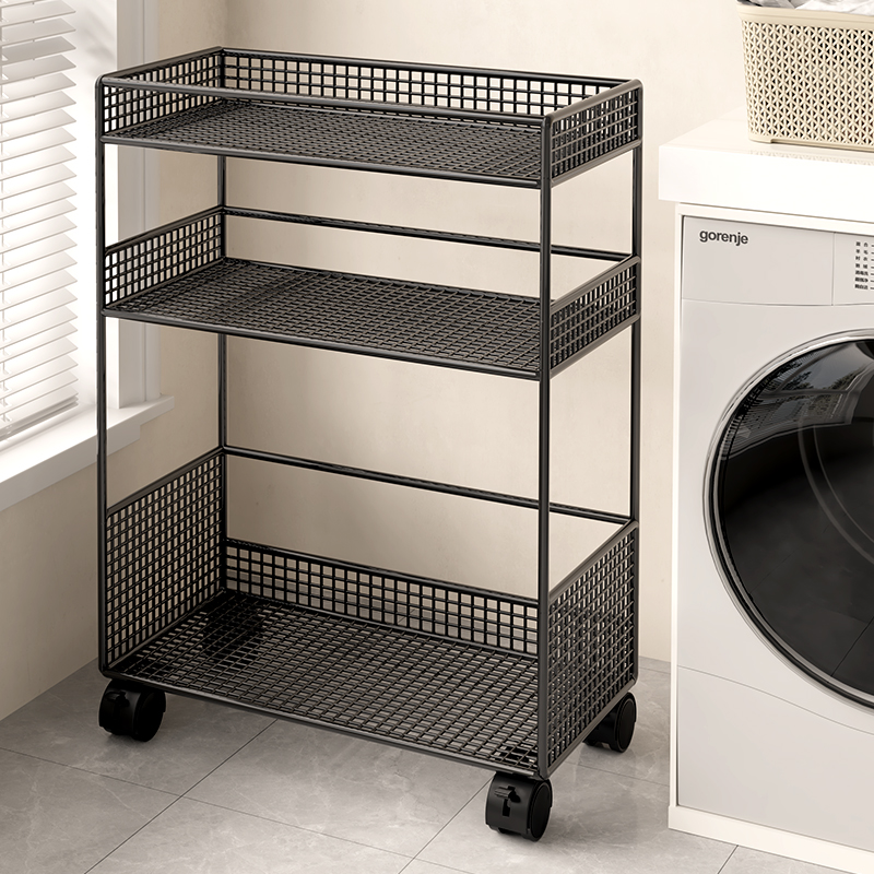 バスルームラックトイレ床多層洗濯洗剤収納ラックモバイルトイレトイレ隙間収納ラック