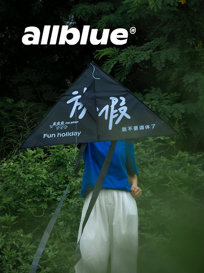 Не работайте сверхурочно во время праздников. Оригинальный воздушный змей Kite, полностью синий, для отдыха на природе, для взрослых, простой в управлении.