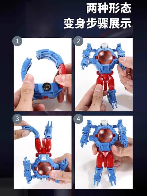 Cerobu Transforming Watch Children's Toy Cartoon Projection Light-Emitting Electric Toy Transforming Boy's Children's Day Gift