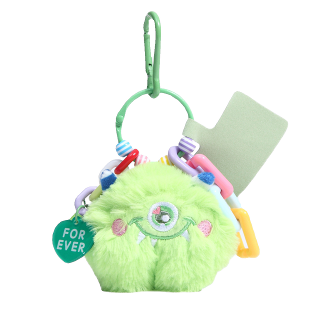 2026 New Cute Little Monster Plush Keychain Mor Doll Pendant Car Keychain Exquisite Backpack Decoration