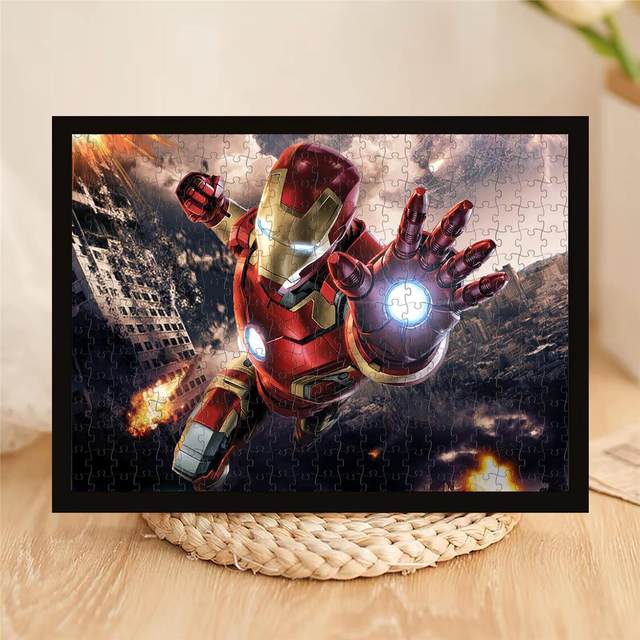 Avengers Wooden Puzzle 1000 Pieces Spider-Man Iron Man Captain America Stress-Relief Children's Educational Toy