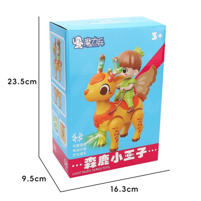 Children's Electric Swinging Unicorn Toy Car Fawn Leash Pegasus Girl Princess Can Run, Scream and Sing