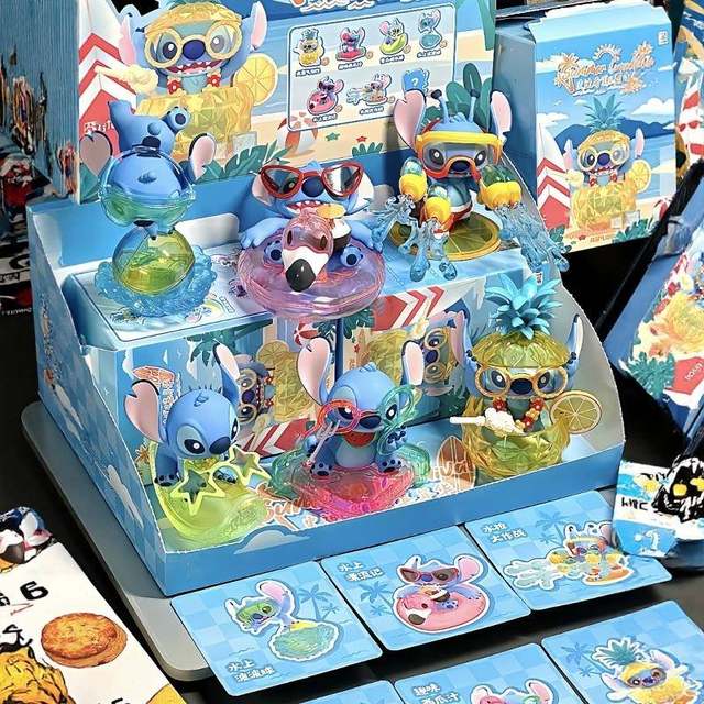 Stitch Summer Carnival Blind Box Lilo and Stitch Peripheral Trendy Toy Doll Desktop Ornament Gift