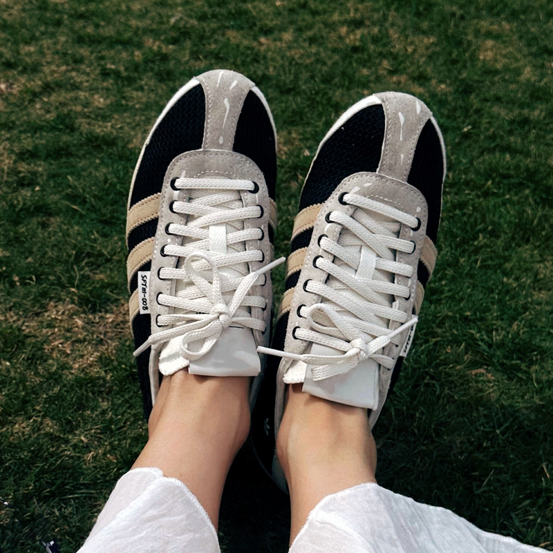 Semalam New Collaboration Sftm008 Distressed German Training Shoes for Men and Women, Thin-Soled Color-Blocked Retro Casual Sneakers