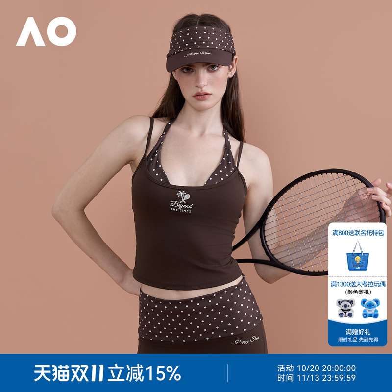 Ao Australian Open Sports Vest for Women, New Autumn Style, Long Tennis Sports Tank Top, Cool and Breathable Fitness Sportswear